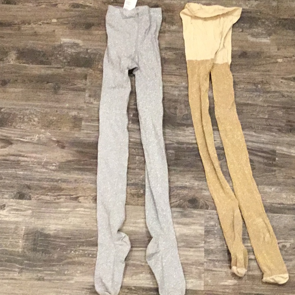 2 for 1 tights Golden and silver